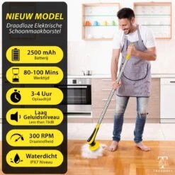 Trendosa Elektrische Schoonmaakborstel - Elektrische Schrobborstel - Poetsmachine - Handborstel - Scrubber- De Badkamer/Keuken/Auto- 10 Opzetstukken Geel 16 Trendosa Elektrische Schoonmaakborstel - Elektrische Schrobborstel - Poetsmachine - Handborstel - Scrubber- De Badkamer/Keuken/Auto- 10 Opzetstukken Geel -Winkel Voor Dagelijkse Benodigdheden 1200x1200 2706