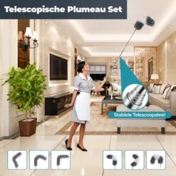 Novabeau® - Telescopische Plumeau – Plumeau Met Telescoopsteel – Ragebol – Uitschuifbaar – Grijs – 3-delige Set 13 Novabeau® - Telescopische Plumeau – Plumeau Met Telescoopsteel – Ragebol – Uitschuifbaar – Grijs – 3-delige Set -Winkel Voor Dagelijkse Benodigdheden 1200x1200 2767