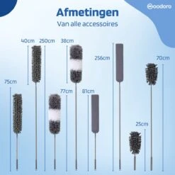 Woodoro Ragebol Uitschuifbaar Complete 9-Delige Set - Verstelbare Telescoopsteel - Plumeau - RVS - Zwart & Grijs -Winkel Voor Dagelijkse Benodigdheden 1200x1200 2783