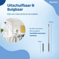 Woodoro Ragebol Uitschuifbaar Complete 9-Delige Set - Verstelbare Telescoopsteel - Plumeau - RVS - Zwart & Grijs -Winkel Voor Dagelijkse Benodigdheden 1200x1200 2788