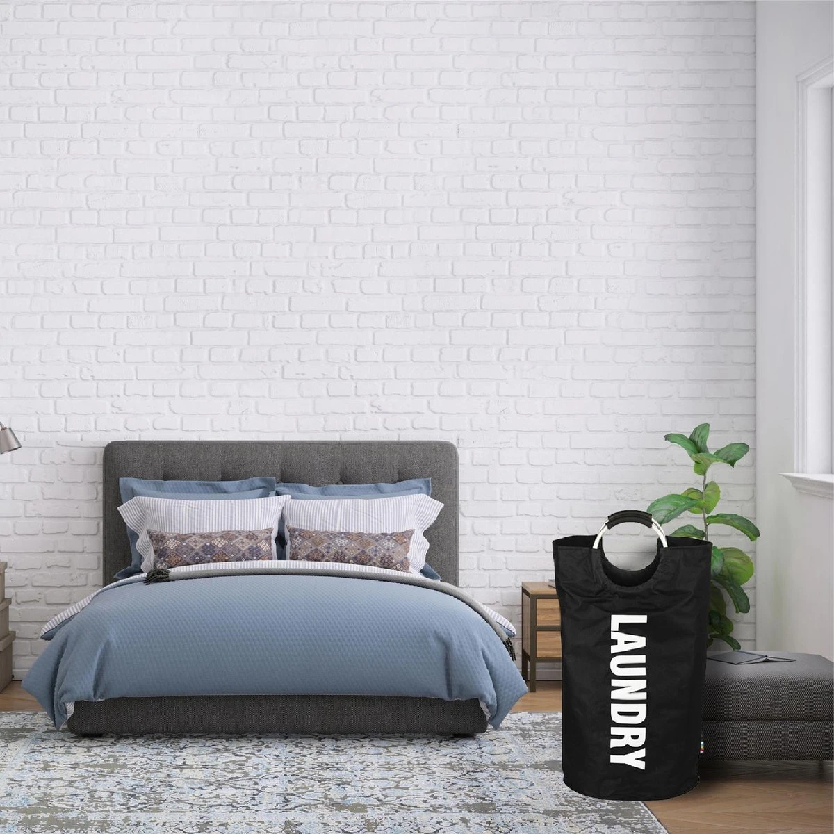 Wonair Wasmand – Waszak – Wassorteerder - Opvouwbaar – Zwart – 115L 5 Wonair Wasmand – Waszak – Wassorteerder - Opvouwbaar – Zwart – 115L - Afbeelding 3