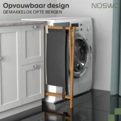 Noswo Wasmand Met 3 Vakken - Wassorteerder - Opvouwbaar - Wasbox - 143L - Bamboe -Winkel Voor Dagelijkse Benodigdheden 1200x1200 2875