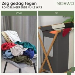 Noswo Wasmand Met 3 Vakken - Wassorteerder - Opvouwbaar - Wasbox - 143L - Bamboe -Winkel Voor Dagelijkse Benodigdheden 1200x1200 2876