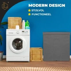 LIVILO - Wasmand – 3 Vakken Met Deksel – Opvouwbaar – 120 Liter – Met 3 Uitneembare Waszakken – Stoffen Wasmand – Grijs -Winkel Voor Dagelijkse Benodigdheden 1200x1200 2919