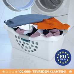 LaundrySpecialist Wasmand Met Soft Grip Handvaten – 35 X 28 X 29 Cm – 28 Liter – Wit -Winkel Voor Dagelijkse Benodigdheden 1200x1200 2940