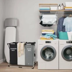 Casa & Vita Wasmand 3 Vakken - Wassorteerder - Wasbox - Laundry Basket - Organizer Kleding - Driedubbele Wasmand - 90L 13 Casa & Vita Wasmand 3 Vakken - Wassorteerder - Wasbox - Laundry Basket - Organizer Kleding - Driedubbele Wasmand - 90L -Winkel Voor Dagelijkse Benodigdheden 1200x1200 2977