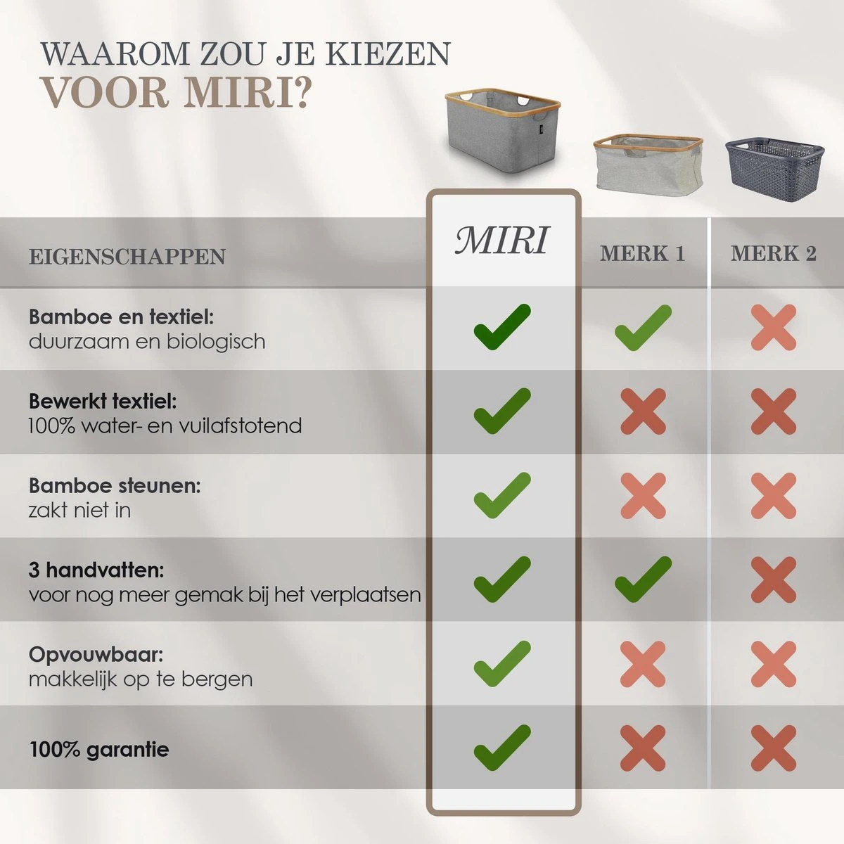 MIRI Opvouwbare Wasmand – Heupwasmand – Wasmanden – Opbergmand – Wasbox – 45L – Bamboe – Laundry Basket 9 MIRI Opvouwbare Wasmand – Heupwasmand – Wasmanden – Opbergmand – Wasbox – 45L – Bamboe – Laundry Basket - Afbeelding 7