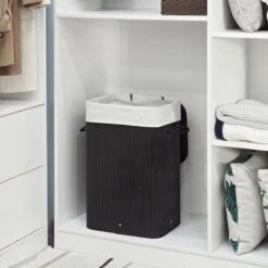Wasmand Met Deksel 60 L - Bamboe - Zwart 20 Wasmand Met Deksel 60 L - Bamboe - Zwart -Winkel Voor Dagelijkse Benodigdheden 1200x1200 3031