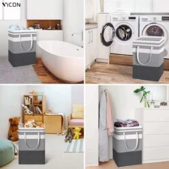 Draagbare Wasmand Met Versterkte Handgrepen - Set Van 3 X 75L Inhoud - Opvouwbaar - Waszakken Voor Wasgoed - Wassorteerder - Organizer Kleding - Wasbox 12 Draagbare Wasmand Met Versterkte Handgrepen - Set Van 3 X 75L Inhoud - Opvouwbaar - Waszakken Voor Wasgoed - Wassorteerder - Organizer Kleding - Wasbox -Winkel Voor Dagelijkse Benodigdheden 1200x1200 3040