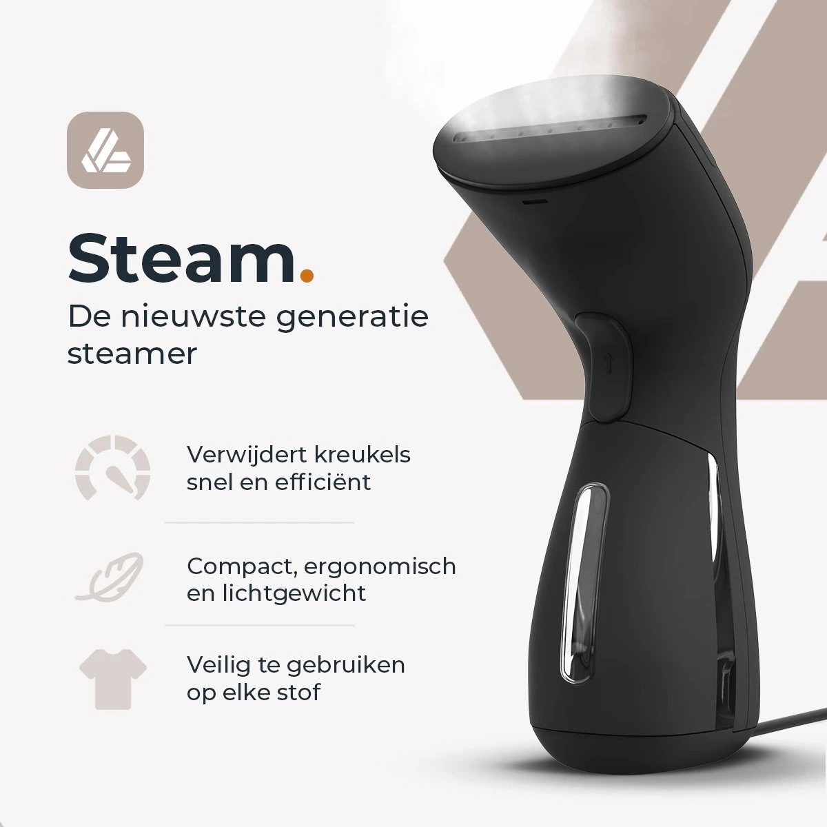 Attic Lux Krachtige Kledingstomer - Handstomer - Professioneel - Compact- Warmt Snel Op - Inclusief Opzetborstel - Zwart 4 Attic Lux Krachtige Kledingstomer - Handstomer - Professioneel - Compact- Warmt Snel Op - Inclusief Opzetborstel - Zwart - Afbeelding 2