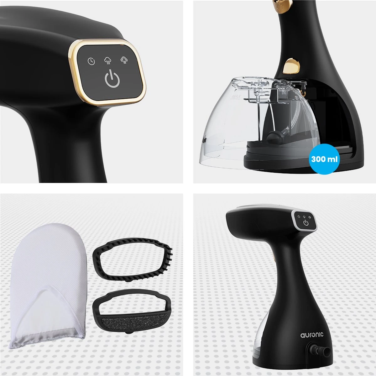 Auronic Kledingstomer - Handstomer Voor Kleding En Meubilair - 300ml - Zwart 10 Auronic Kledingstomer - Handstomer Voor Kleding En Meubilair - 300ml - Zwart - Afbeelding 8