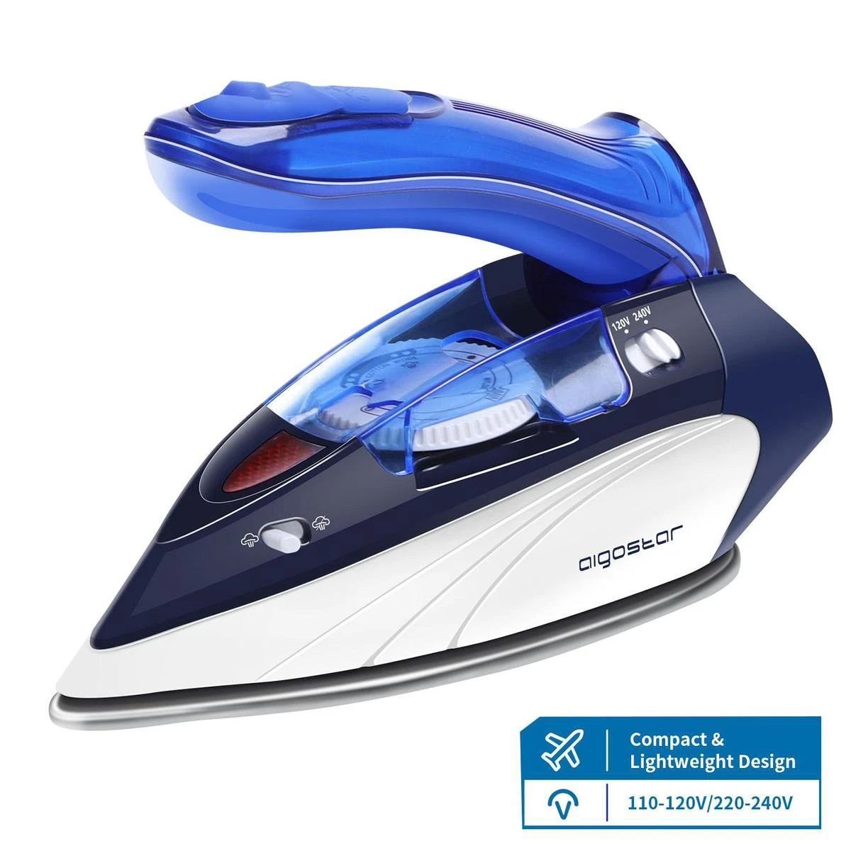 Aigostar Lucas 31PYF - Stoomstrijkijzer Travel/Reisstrijkijzer - 1100W - Paars/Wit 3 Aigostar Lucas 31PYF - Stoomstrijkijzer Travel/Reisstrijkijzer - 1100W - Paars/Wit