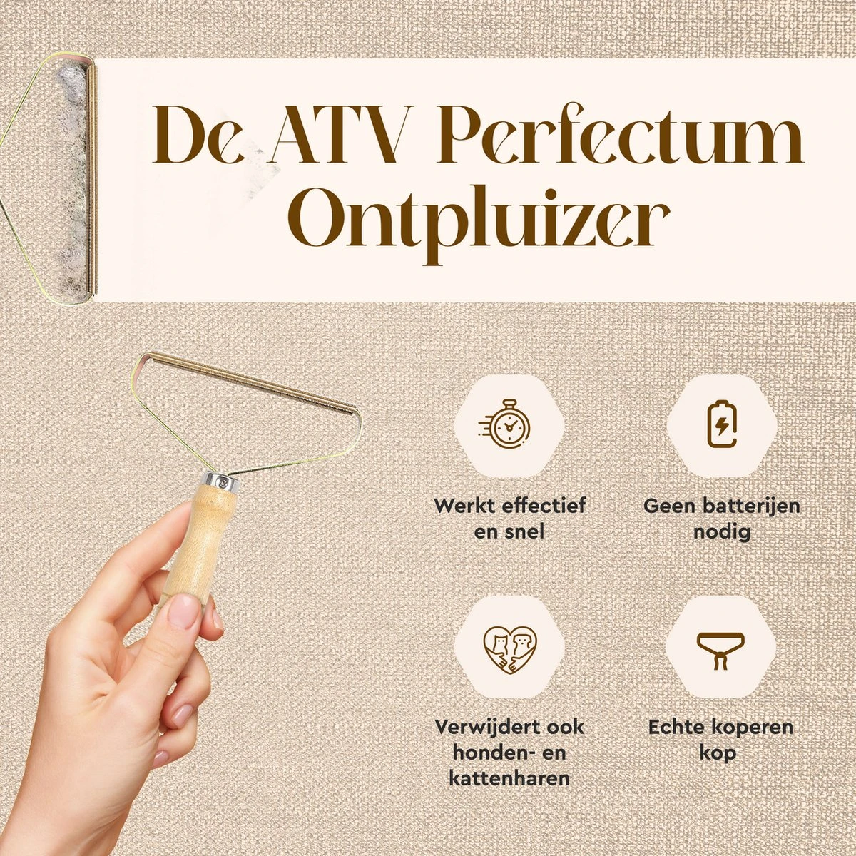 ATV PERFECTUM Super Ontpluizer 3.0 - Pluizenverwijderaar - Verwijdert Dierenhaar 7 ATV PERFECTUM Super Ontpluizer 3.0 - Pluizenverwijderaar - Verwijdert Dierenhaar - Afbeelding 5