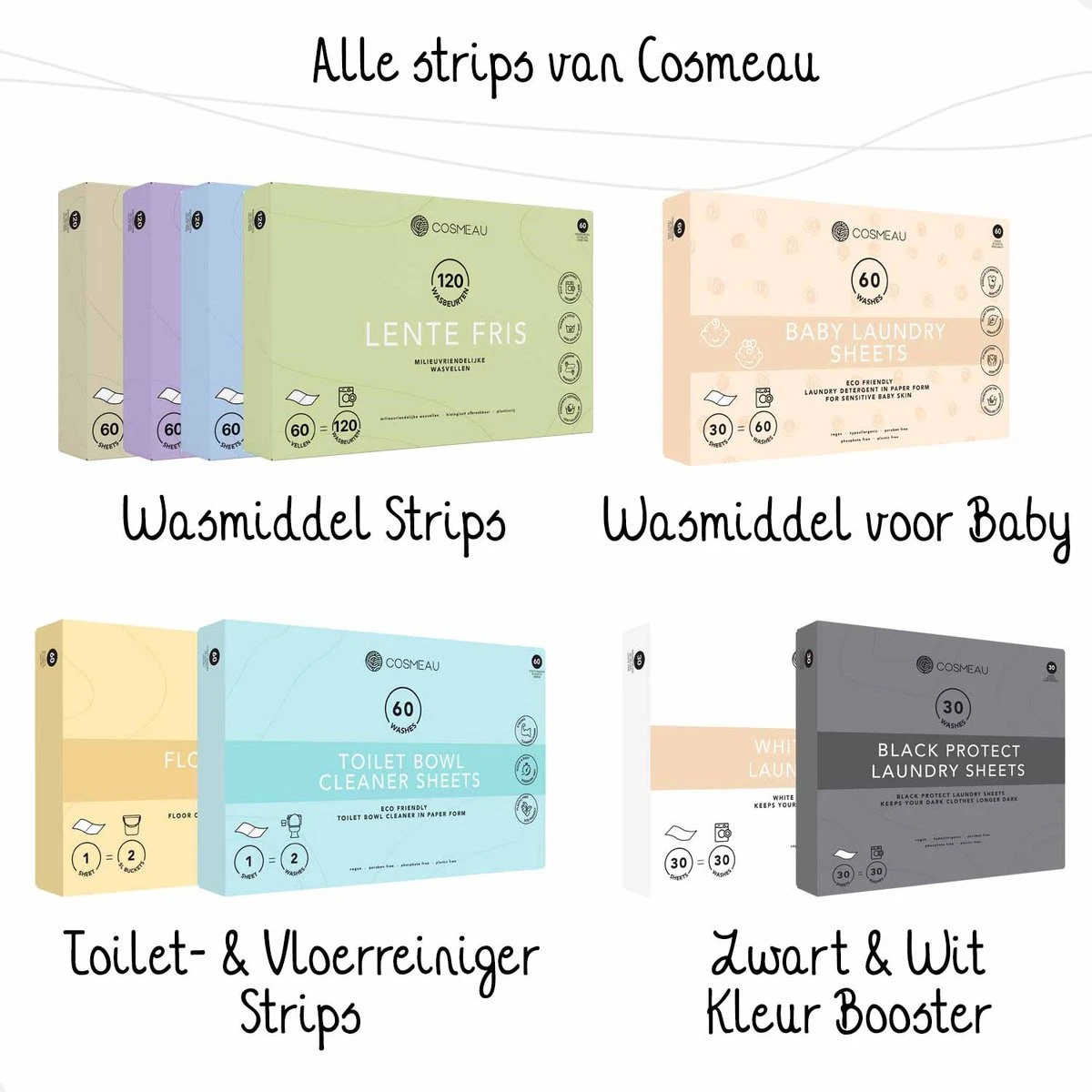 Cosmeau Wasstrips 60 Wasbeurten Zeebries Wasmiddel Wasvellen Wasdoekjes Detergent Sheets Eco Laundry Strips - Plasticvrij Biologisch Eco 16 Cosmeau Wasstrips 60 Wasbeurten Zeebries Wasmiddel Wasvellen Wasdoekjes Detergent Sheets Eco Laundry Strips - Plasticvrij Biologisch Eco - Afbeelding 14