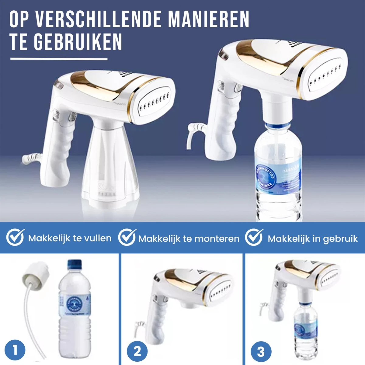 TibaGoods Luxe Kledingstomer - Handstomer - Ontkreuker - Stoomreiniger - Warmt Snel Op - Inclusief 2 Opzetborstels - 1600w - 250ml 10 TibaGoods Luxe Kledingstomer - Handstomer - Ontkreuker - Stoomreiniger - Warmt Snel Op - Inclusief 2 Opzetborstels - 1600w - 250ml - Afbeelding 8