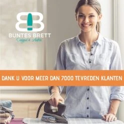 Buntes Brett® Strijkplankhoes Voor Stoomstrijkijzer (maat M) | Universeel Tot Max. 120x40 Cm | Strijkplankhoes Om Snel En Gemakkelijk Te Strijken | Made In EU | Geschikt Voor Stoomstrijkstation | Blauw -Winkel Voor Dagelijkse Benodigdheden 1200x1200 3666