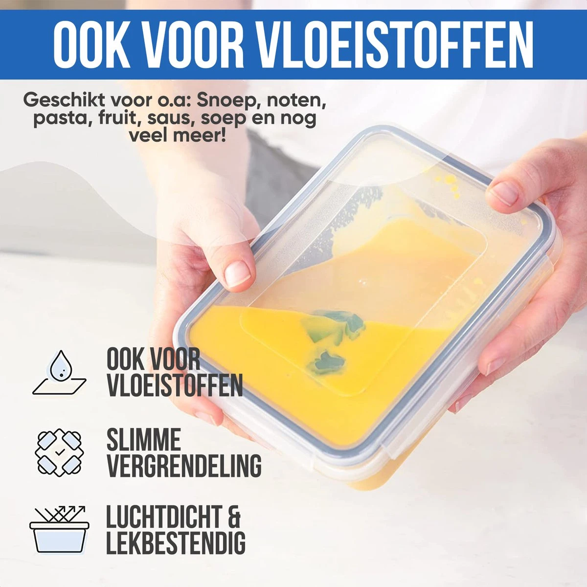 Strex Vershoudbakjes - Meal Prep Bakjes - Plastic Diepvries Bakjes - Met Deksel - 18 Delige Set - BPA Vrije Magnetronbakjes 6 Strex Vershoudbakjes - Meal Prep Bakjes - Plastic Diepvries Bakjes - Met Deksel - 18 Delige Set - BPA Vrije Magnetronbakjes - Afbeelding 4
