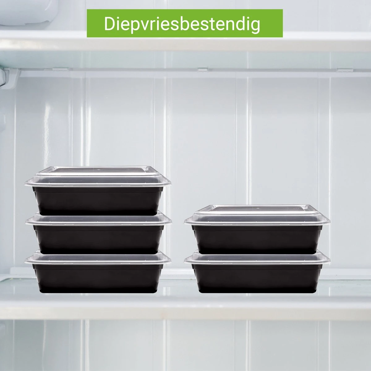 Meal Prep Bakjes - 15 Stuks - 1 Compartiment - Vershouddoos - Lunchbox - Plastic Bakjes Met Deksel - Magnetronbestendig - Vaatwasserbestendig - Vriezerbestendig 5 Meal Prep Bakjes - 15 Stuks - 1 Compartiment - Vershouddoos - Lunchbox - Plastic Bakjes Met Deksel - Magnetronbestendig - Vaatwasserbestendig - Vriezerbestendig - Afbeelding 3