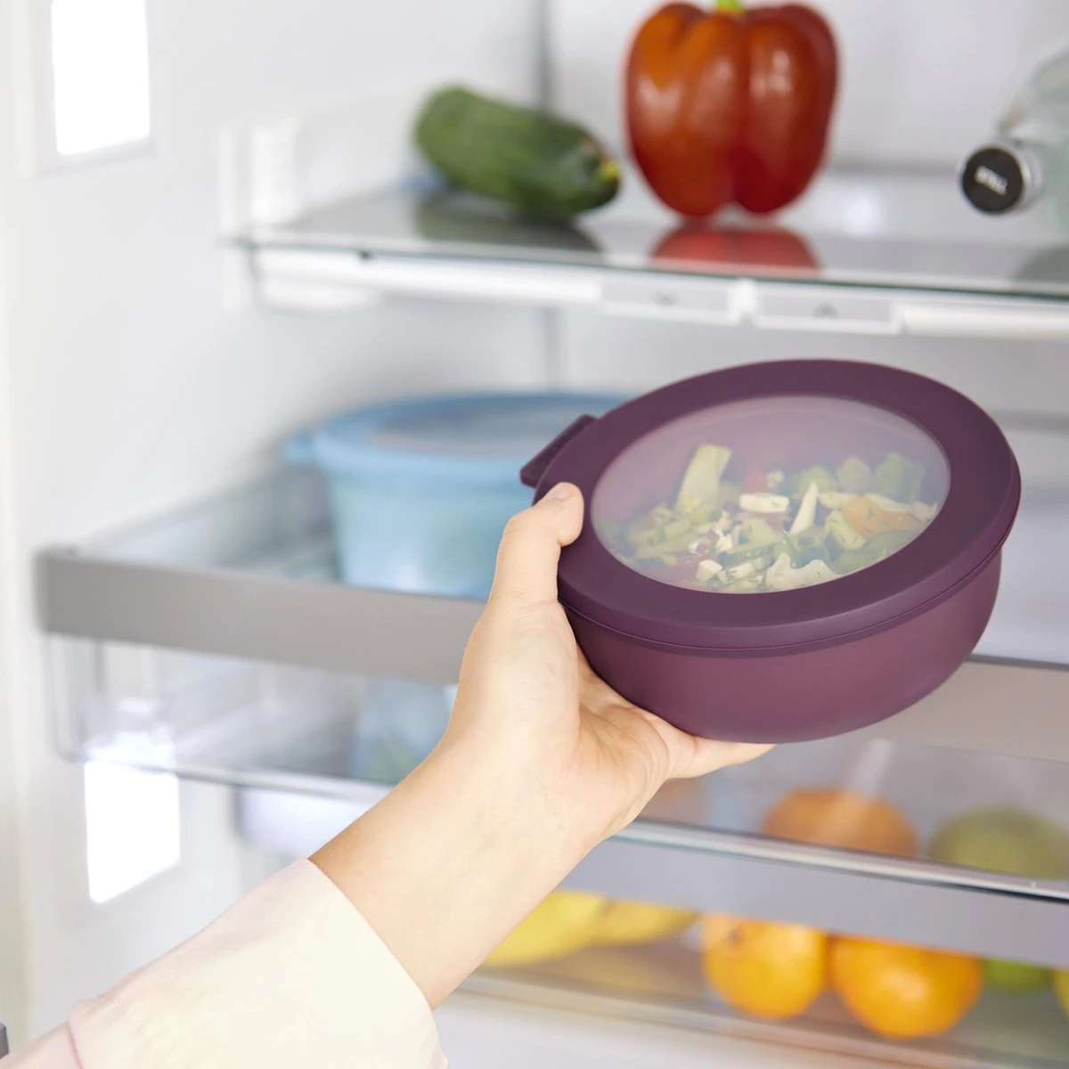 Mepal - Multikom Cirqula 3-delige Set (350 + 750 + 1250 Ml) - Mag In De Vriezer, Magnetron En Vaatwasser – Nordic Green – Meal Prep Bakjes - Bewaardozen Met Deksel 4 Mepal - Multikom Cirqula 3-delige Set (350 + 750 + 1250 Ml) - Mag In De Vriezer, Magnetron En Vaatwasser – Nordic Green – Meal Prep Bakjes - Bewaardozen Met Deksel - Afbeelding 2