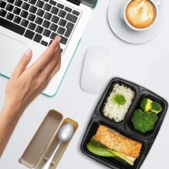 MEALE® - Meal Prep Bakjes 14 Stuks + Bestekhouder - 3 Vakken - BPA Vrij - Vershoud Lunchbox - Food Prep Containers - Maaltijdbakjes 16 MEALE® - Meal Prep Bakjes 14 Stuks + Bestekhouder - 3 Vakken - BPA Vrij - Vershoud Lunchbox - Food Prep Containers - Maaltijdbakjes -Winkel Voor Dagelijkse Benodigdheden 1200x1200 4253