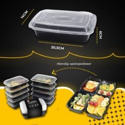 HGMD® Meal Prep Bakjes - 15 Stuks - 1 Compartiment - Lunchbox - Diepvriesbakjes - Vershoudbakjes - Plastic Bakjes Met Deksel - Magnetron Bakjes Met Deksel - Meal Prep - Vershouddoos - 1L - BPA Vrij 13 HGMD® Meal Prep Bakjes - 15 Stuks - 1 Compartiment - Lunchbox - Diepvriesbakjes - Vershoudbakjes - Plastic Bakjes Met Deksel - Magnetron Bakjes Met Deksel - Meal Prep - Vershouddoos - 1L - BPA Vrij -Winkel Voor Dagelijkse Benodigdheden 1200x1200 4257