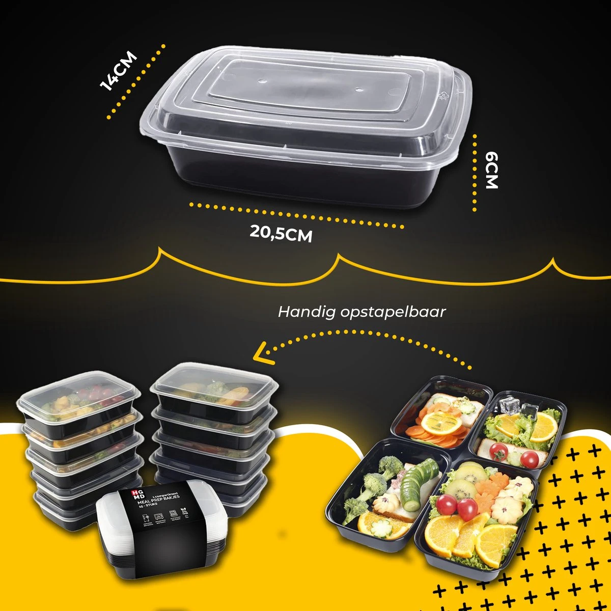 HGMD® Meal Prep Bakjes - 15 Stuks - 1 Compartiment - Lunchbox - Diepvriesbakjes - Vershoudbakjes - Plastic Bakjes Met Deksel - Magnetron Bakjes Met Deksel - Meal Prep - Vershouddoos - 1L - BPA Vrij 6 HGMD® Meal Prep Bakjes - 15 Stuks - 1 Compartiment - Lunchbox - Diepvriesbakjes - Vershoudbakjes - Plastic Bakjes Met Deksel - Magnetron Bakjes Met Deksel - Meal Prep - Vershouddoos - 1L - BPA Vrij - Afbeelding 4