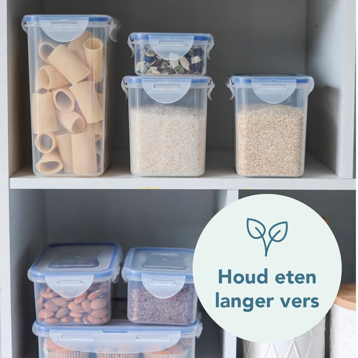 Lock&Lock Vershouddoos - Bewaardoos Voedsel - Voorraadpot - Set Van 2 Stuks - Voor Spaghetti/Pasta - 2 Liter - Transparant 6 Lock&Lock Vershouddoos - Bewaardoos Voedsel - Voorraadpot - Set Van 2 Stuks - Voor Spaghetti/Pasta - 2 Liter - Transparant - Afbeelding 4