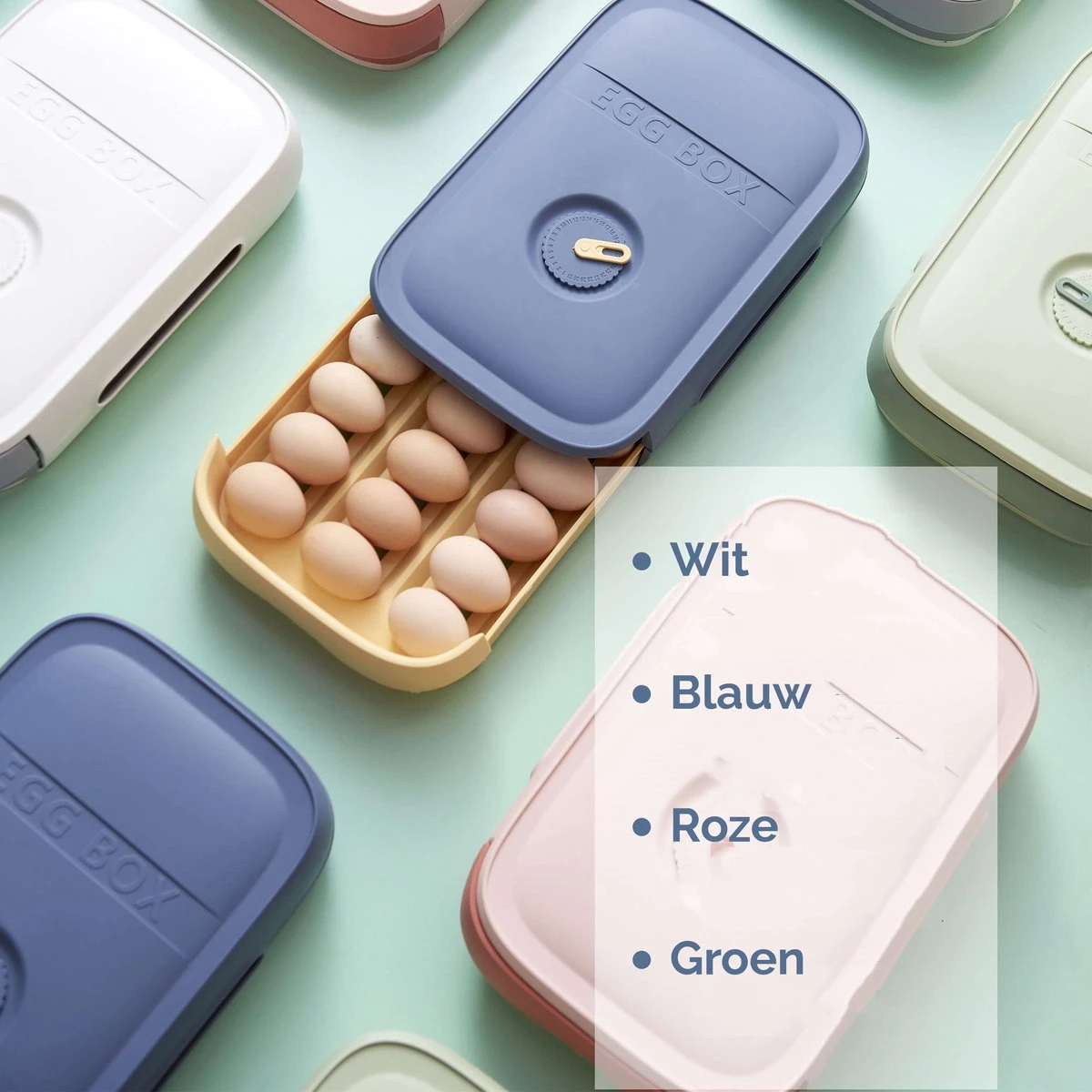 EGG BOX Wit Ei Opbergbox Eierhouder Eierdoos Koelkast Organizer 10 EGG BOX Wit Ei Opbergbox Eierhouder Eierdoos Koelkast Organizer - Afbeelding 8