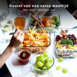 Cheqo® Stevige Glazen - Vershoudbakjes - Meal Prep Bakjes - Lunchbox - Diepvriesbakjes - Vershouddoos - Magnetron Bakjes Met Deksel - Geschikt Voor Oven En Magnetron - Glas - 3 Stuks -Winkel Voor Dagelijkse Benodigdheden 1200x1200 4348