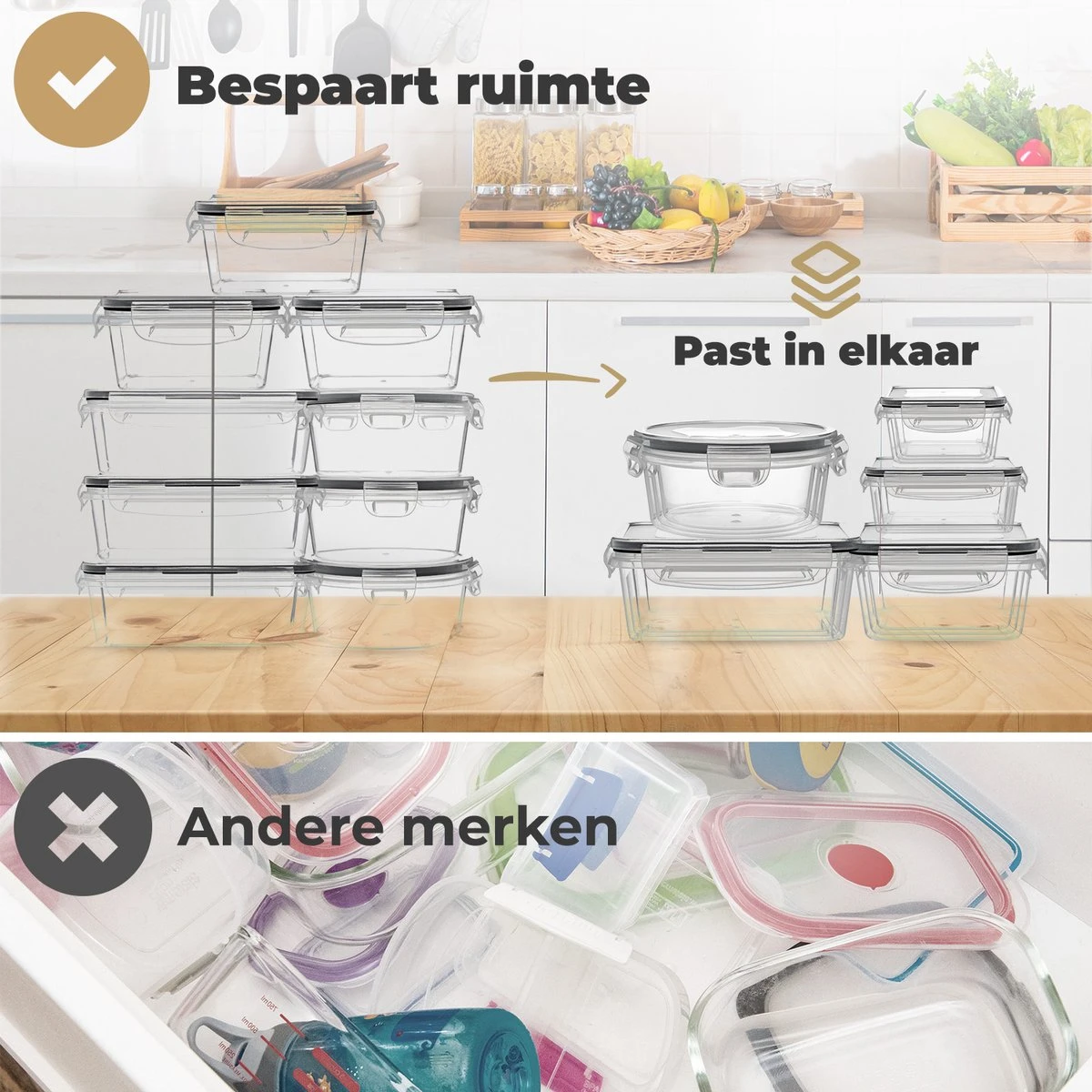 Vershoudbakjes - Meal Prep Bakjes - Lunchbox - Diepvriesbakjes - Vershouddoos - Vershoudbakjes Set - Plastic Bakjes - Voedselcontainer - Magnetron Bakjes Met Deksel - 18 Stuks - BPA Vrij - Stosh 6 Vershoudbakjes - Meal Prep Bakjes - Lunchbox - Diepvriesbakjes - Vershouddoos - Vershoudbakjes Set - Plastic Bakjes - Voedselcontainer - Magnetron Bakjes Met Deksel - 18 Stuks - BPA Vrij - Stosh - Afbeelding 4