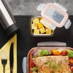 Lock&Lock Glazen (mini) Vershoudbakjes - Glazen Bakjes Met Deksel - Airfryer Bakjes - Set Van 4 Stuks - 160ml -Winkel Voor Dagelijkse Benodigdheden 1200x1200 4369