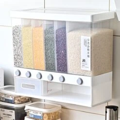 Food Dispensers - Cereal & Noten Dispensers - Rijst Dispensers - 6 Containers - Wit - 14 Food Dispensers - Cereal & Noten Dispensers - Rijst Dispensers - 6 Containers - Wit - -Winkel Voor Dagelijkse Benodigdheden 1200x1200 4398