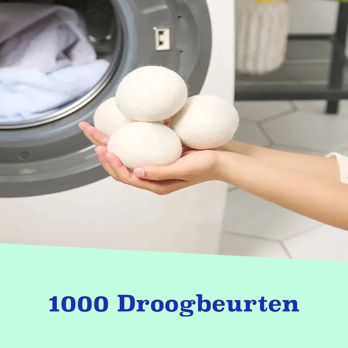 Casa Calma Drogerballen (6 Stuks) - Inclusief Opbergzakje - 100% Natuurlijk Schapenwol - Droger Ballen - Zero Waste Wasverzachter Bollen - Energiebesparend Drogen Met Droogbollen - Dryer Balls - Diervriendelijk & Milieuvriendelijk - Energie Besparen 9 Casa Calma Drogerballen (6 Stuks) - Inclusief Opbergzakje - 100% Natuurlijk Schapenwol - Droger Ballen - Zero Waste Wasverzachter Bollen - Energiebesparend Drogen Met Droogbollen - Dryer Balls - Diervriendelijk & Milieuvriendelijk - Energie Besparen - Afbeelding 7