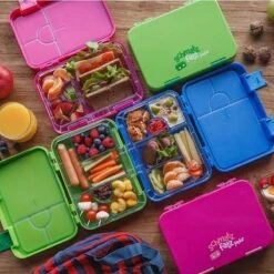 Klarstein Schmatzfatz Junior Lunchbox 6 Vakken - Bento - Vershouddoos 21,3 X 15 X 4,5 Cm (BxHxD) - BPA-vrij - Vaatwasserbestendig -Winkel Voor Dagelijkse Benodigdheden 1200x1200 978