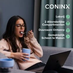 Coninx Yoghurtbeker To Go - Muesli Beker To Go - Lunchbeker - Mueslibeker 640ml ( 450ml+190ml ) - Blauw 16 Coninx Yoghurtbeker To Go - Muesli Beker To Go - Lunchbeker - Mueslibeker 640ml ( 450ml+190ml ) - Blauw -Winkel Voor Dagelijkse Benodigdheden 1200x1200 983