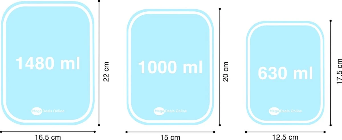 Merkloos Glazen Vershoudbakjes - Vershoudbakje 3 Stuks - Meal Prep Bakjes - Luchtdicht - Glas 8 Merkloos Glazen Vershoudbakjes - Vershoudbakje 3 Stuks - Meal Prep Bakjes - Luchtdicht - Glas - Afbeelding 6