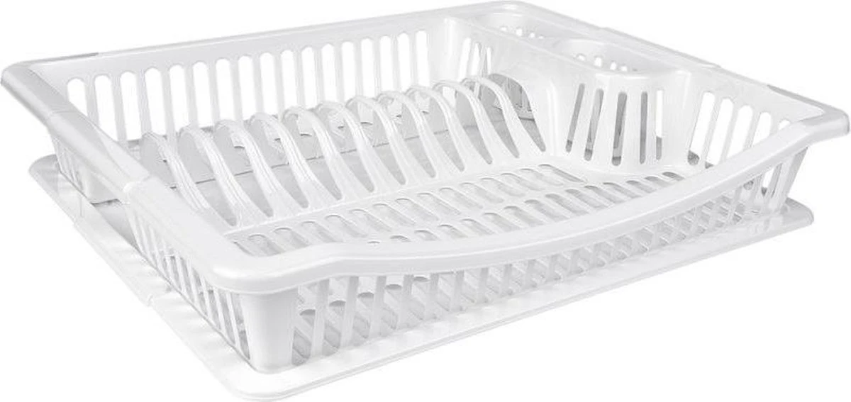 Merkloos Wit Kunststof Afdruiprek Met Lekbak 36 Cm - Huishoudelijke Artikelen - Afwasrekken 3 Merkloos Wit Kunststof Afdruiprek Met Lekbak 36 Cm - Huishoudelijke Artikelen - Afwasrekken