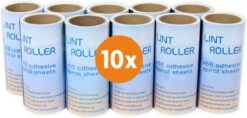 Laundryspecialist Navulset Voor Pluizenrollers – 10 Stuks - 550 Kleefvellen - Past Op Alle Merken Pluizenrollers