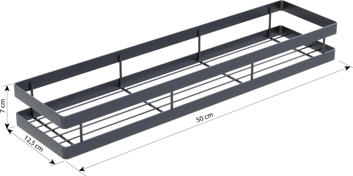 Noswo Kruidenrek Ophangbaar - Kruidenrek Voor Kruidenpotjes - Keukenrek Hangend - 50 Cm - Zwart 5 Noswo Kruidenrek Ophangbaar - Kruidenrek Voor Kruidenpotjes - Keukenrek Hangend - 50 Cm - Zwart - Afbeelding 3