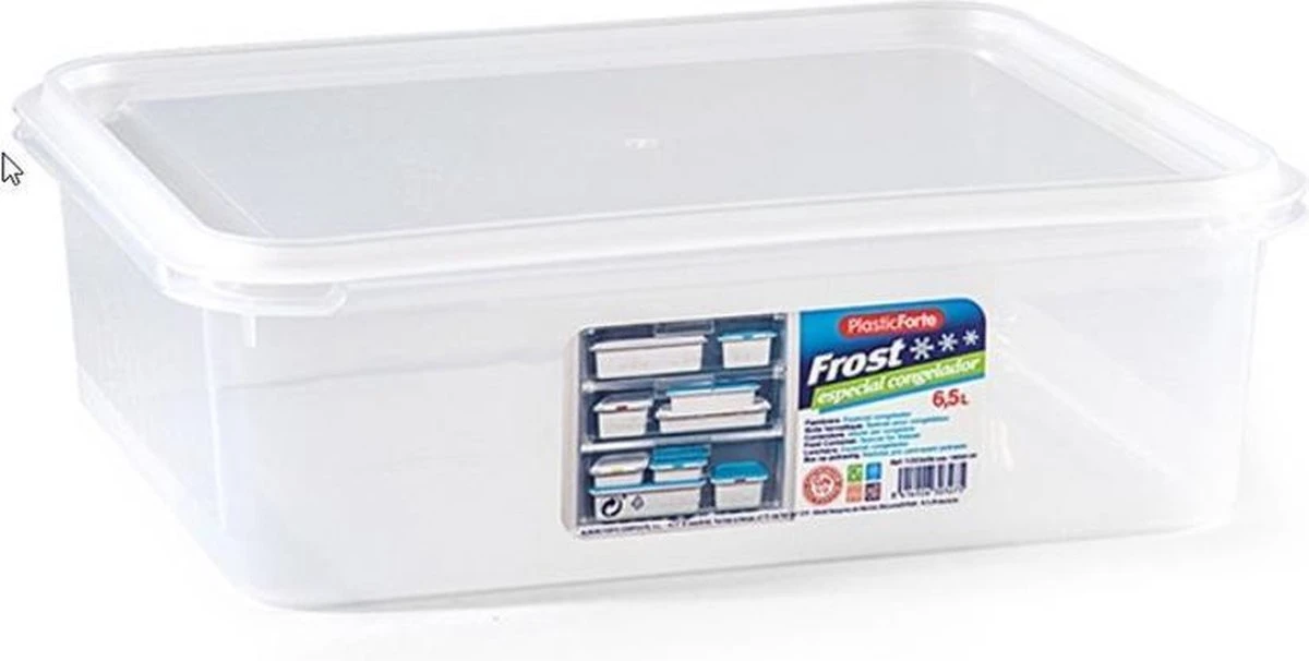 1x Diepvries/Koelkast Vershoudbakje Met Stevige Deksel 6.5 Liter 32,5 X 26,5 X 10,5 Cm- Luchtdicht Afgesloten 3 1x Diepvries/Koelkast Vershoudbakje Met Stevige Deksel 6.5 Liter 32,5 X 26,5 X 10,5 Cm- Luchtdicht Afgesloten