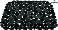 Merkloos Papillon - Gootsteenmat - 40x30 Cm - Kiezels Zwart