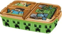 Mickey Mouse Minecraft Broodtrommel 3 Vakjes - 18x13 Cm - Brooddoos - Lunchbox -Winkel Voor Dagelijkse Benodigdheden 1200x664 1
