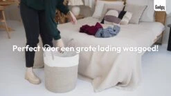 Gadgy Wasmand Katoen - Opbergmand 52 Ltr - Mand Rond Met Handvaten - Wasbox Opvouwbaar - Speelgoedmand -Winkel Voor Dagelijkse Benodigdheden 1200x675 19