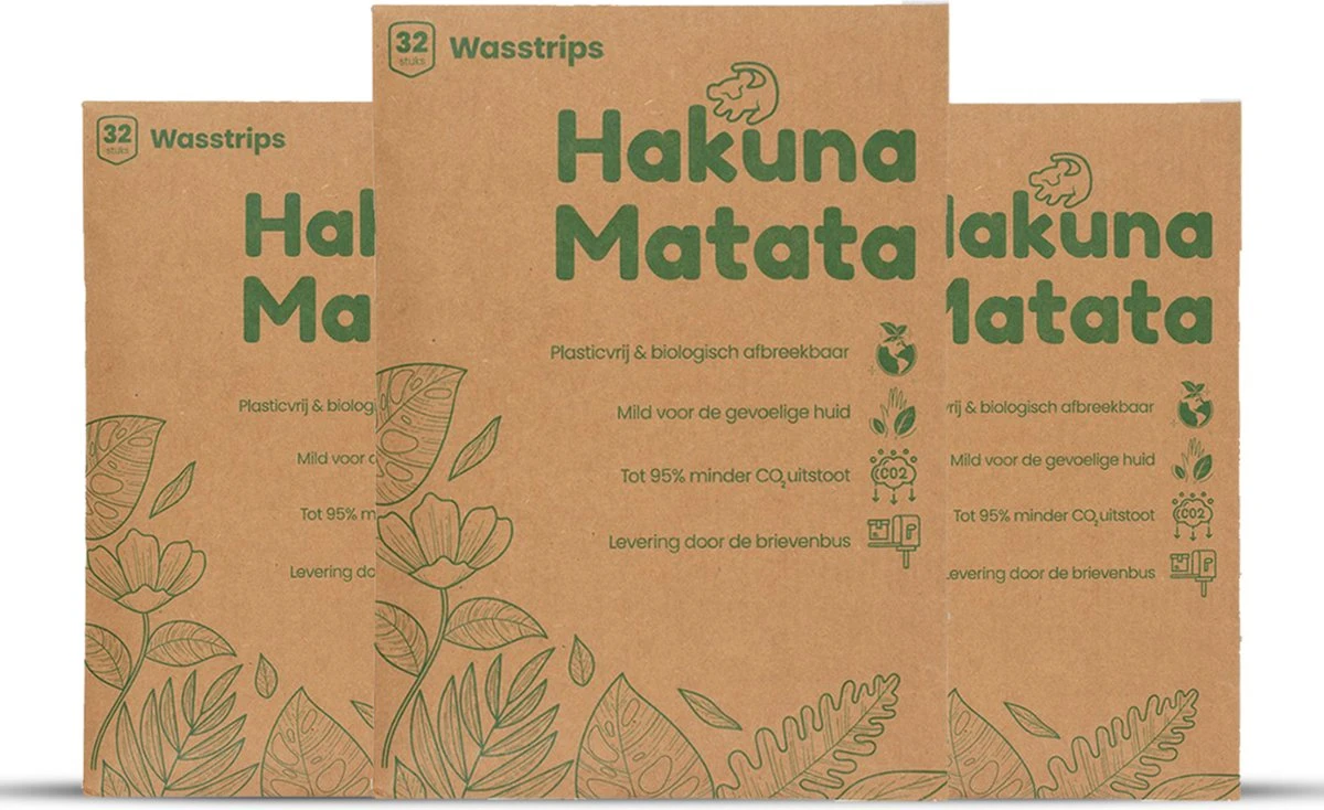 Hakuna Matata Wasmiddel 96 - Compressed - Wasstrips - Voordeelverpakking - Eco Wasmiddel Wit En Kleur - Laundry Strips 2 Hakuna Matata Wasmiddel 96 - Compressed - Wasstrips - Voordeelverpakking - Eco Wasmiddel Wit En Kleur - Laundry Strips