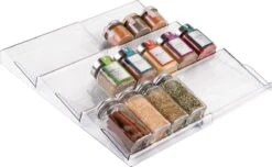 Kruidenrek - Lade-organizer - Voor Keuken, Badkamer En Kantoor - Voor Kruiden En Specerijen - Uitschuifbaar/3 Verdiepingen - Transparant -Winkel Voor Dagelijkse Benodigdheden 1200x740