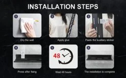 Merkloos Kruidenrek Met Rolhouder, Keuken Organizer, Kruidenrek Met/zonder Boren, Kruidenrek, Wandorganizer Voor Specerijen, Set Van 2 Zwarte Keukenrekken, Kruidenrek Ophangbaar, Wandrek, Staal, Zwart, Keukenrek 13 Merkloos Kruidenrek Met Rolhouder, Keuken Organizer, Kruidenrek Met/zonder Boren, Kruidenrek, Wandorganizer Voor Specerijen, Set Van 2 Zwarte Keukenrekken, Kruidenrek Ophangbaar, Wandrek, Staal, Zwart, Keukenrek -Winkel Voor Dagelijkse Benodigdheden 1200x742 9