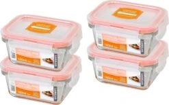 Lock&Lock Glazen (mini) Vershoudbakjes - Glazen Bakjes Met Deksel - Airfryer Bakjes - Set Van 4 Stuks - 160ml -Winkel Voor Dagelijkse Benodigdheden 1200x749 3