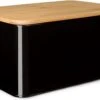 Klarstein Granrosi Oklahoma Broodtrommel - 35,5 X 15,5 X 23 Cm - Brooddoos Met Snijplank - Metaal & Bamboe -Winkel Voor Dagelijkse Benodigdheden 1200x763