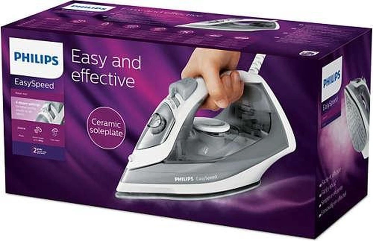 Philips EasySpeed GC1751/80 - Stoomstrijkijzer 10 Philips EasySpeed GC1751/80 - Stoomstrijkijzer - Afbeelding 8