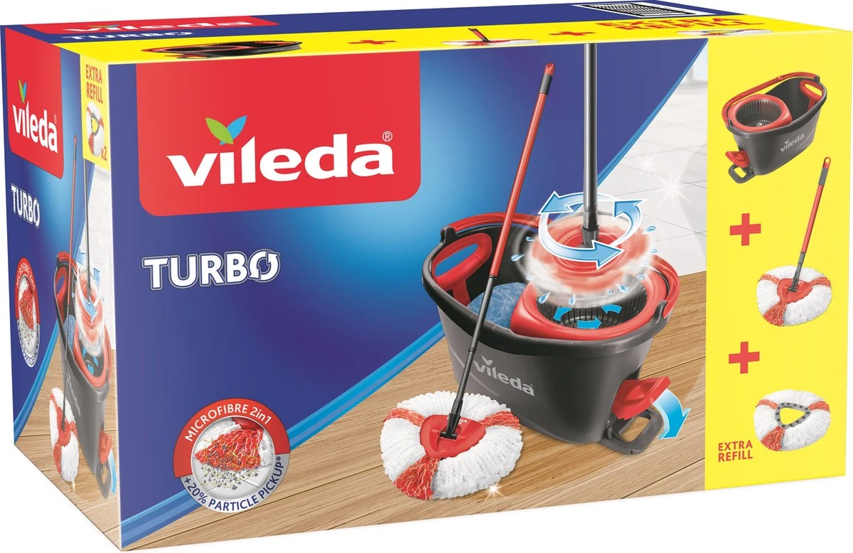 Vileda TURBO 2in1 - Pedaalsysteem Met 2 Navullingen 10 Vileda TURBO 2in1 - Pedaalsysteem Met 2 Navullingen - Afbeelding 8